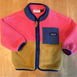 COPY - Patagonia Pink and Yellow Fleece Jacket